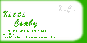 kitti csaby business card